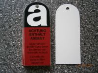 8 x Schilder Achtung enthält Asbest, Kunststoff, 100x40 mm *NEU* Nordrhein-Westfalen - Hürth Vorschau