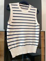 Zara Shirt maritim g streift M cremeweiß blau Weste Pullunder Hessen - Hanau Vorschau
