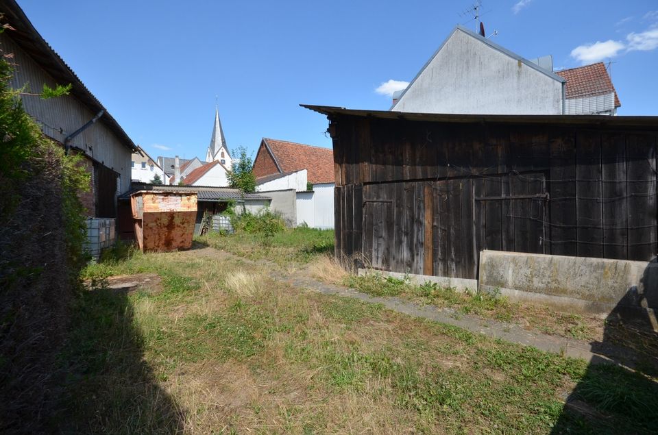 DIETZ: Einfamilienhaus mit Nebengebäude Scheunen und überdachten Flächen INKLUSIVE BAUGRUNDSTÜCK! in Schaafheim