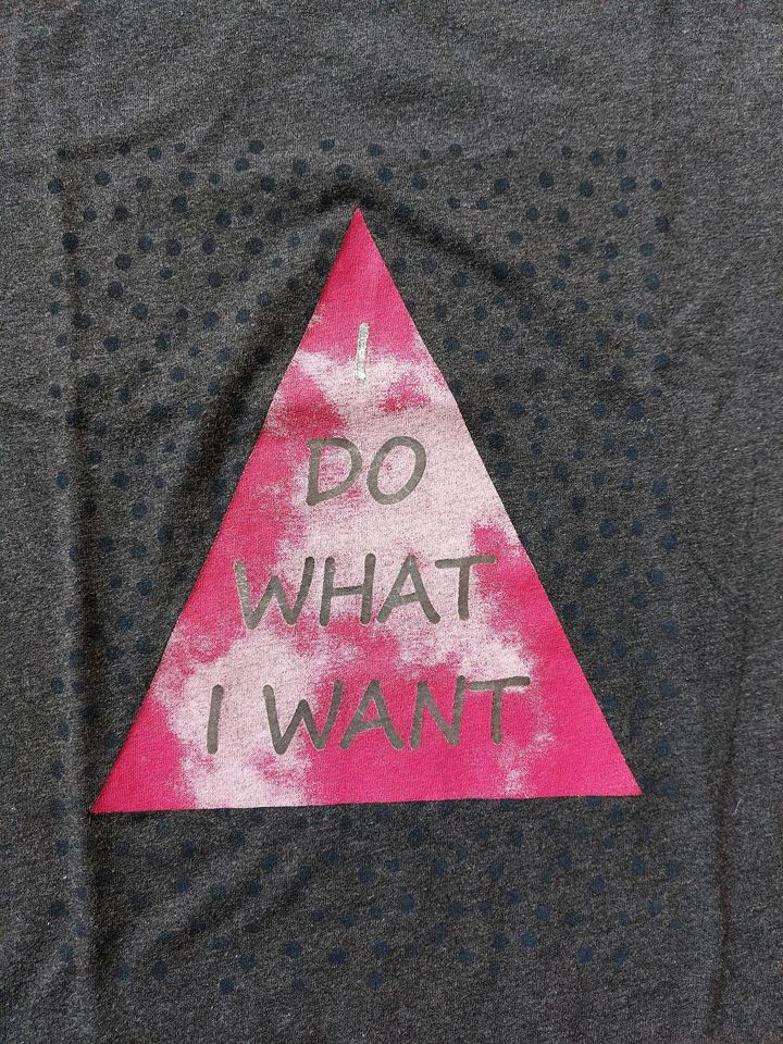 T-Shirt Zabaione Gr. L (oder 176) grau Spruch "I do what I want" in Sachsenhagen