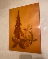 Edelholz Intarsien Bild Holzbild Maria Wild DDR Retro vintage Bayern - Schwindegg Vorschau