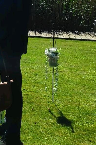 Hochzeitsdeko - 4 Gläser mit Blumen zum anhängen in Storkow (Mark)