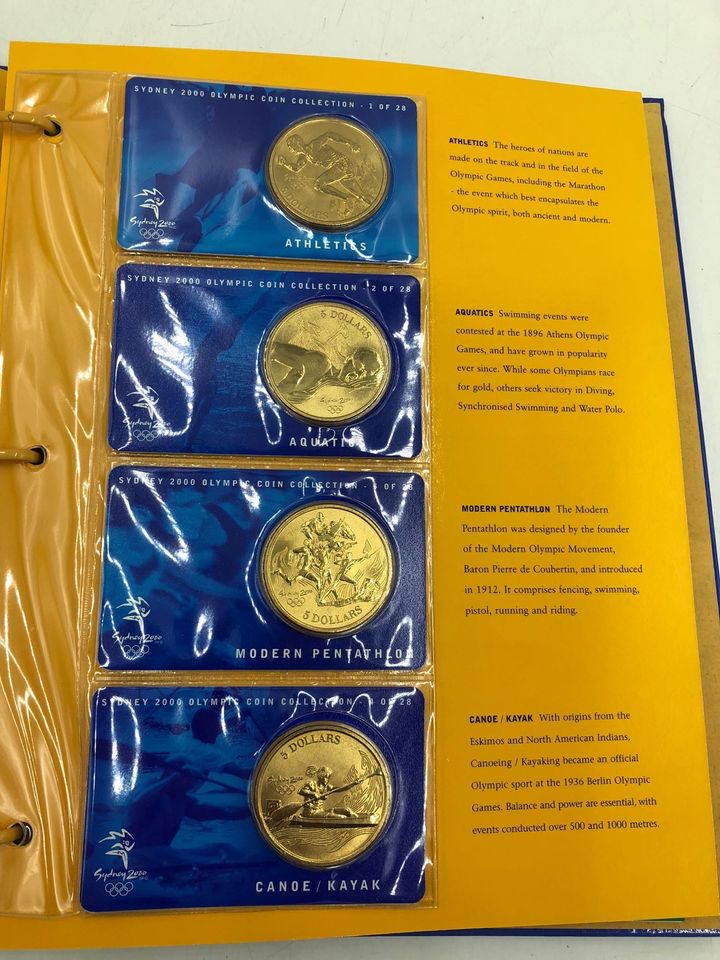 Münzsammlung Sydney 2000 Olympic Coin Collection 5 Dollar in Panketal