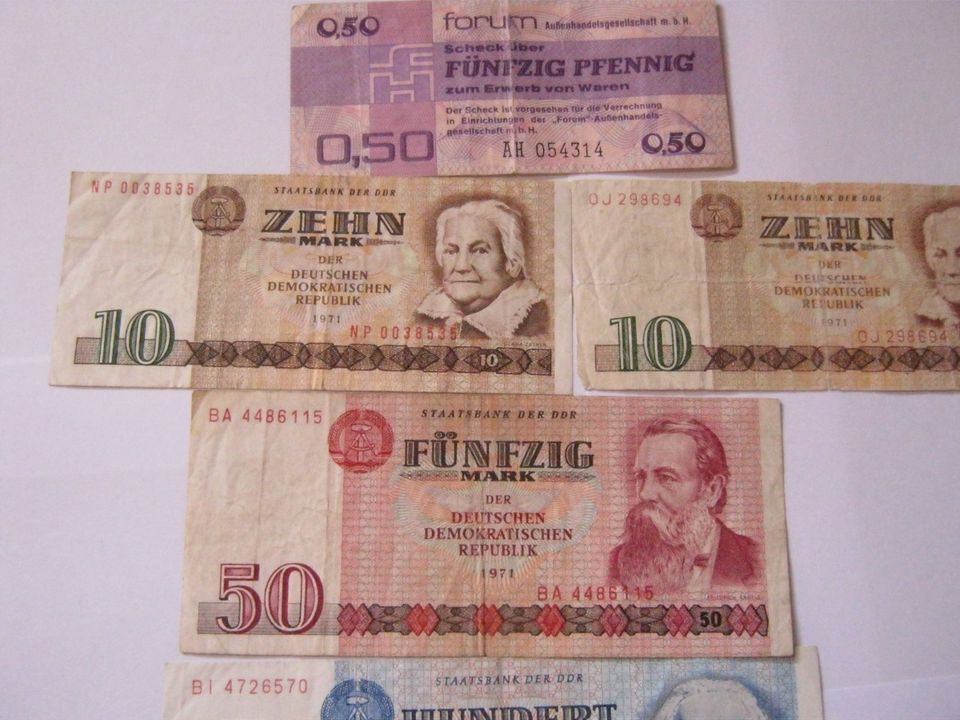 Geldscheine aus DDR in Kevelaer