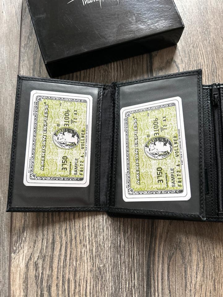 NEU OVP❤️ THIERRY MUGLER Portemonnaie schwarz Nappaleder Leder in Limburg