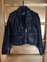 Massimo Dutti Biker Lederjacke Bubbles schwarz HW gold Gr. S top Berlin - Neukölln Vorschau