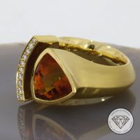 M*199927 Wert 8350,- Brillant Citrin Ring 750 Gold 18k 18 KT XXYY Essen - Karnap Vorschau