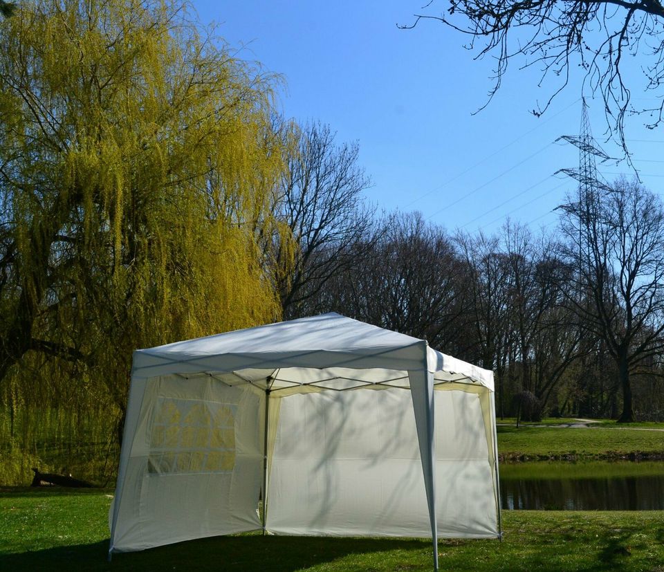 Faltpavillon 2x2 m ink 2 Seitenteile Wasserdicht Partyzelt B-Ware in Essen