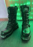 Leather Vintage Metallic Gothic Black Biker Boots,Stiefel-Größe44 Sachsen - Torgau Vorschau