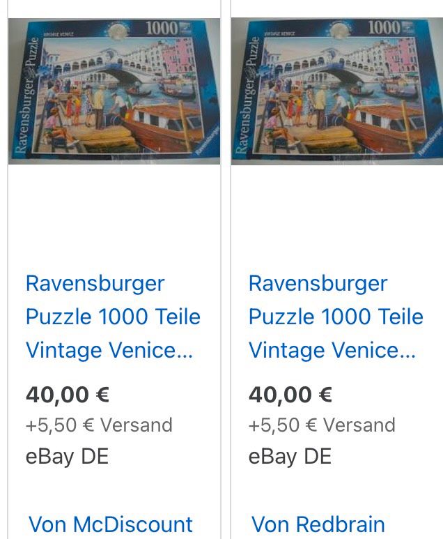 Ravensburger Puzzle – Vintage Venice, 1000 Einzelteile in Großholbach