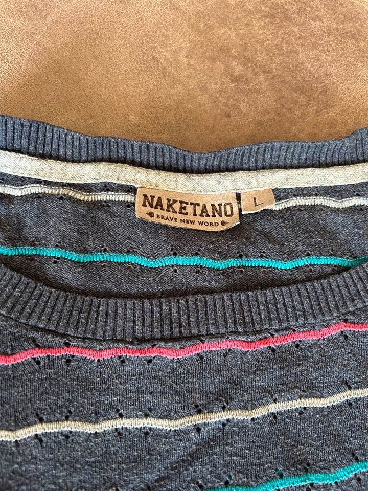 NAKETANO Pullover Sweathirt Pulli leicht blau gestreift 38/ 40 in Murnau am Staffelsee