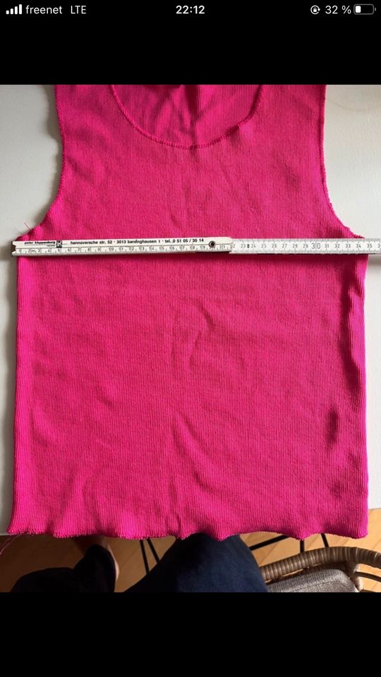 Top Oberteil pink fuchsia gerippt sommertop baumwolle L XL NEU in Hannover