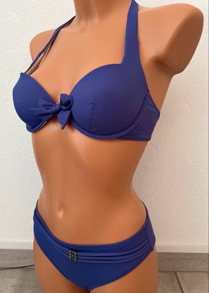 Heine by Borabora Bikini Set Softcups lila 34 B Slip XS NEU in Rehlingen-Siersburg