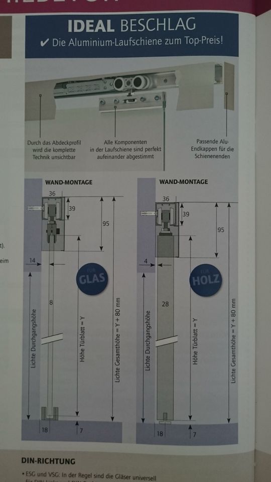 Glas Schiebetür Klar ESG, Globus Baumarkt, 8mm, 80x206cm NEU in Leipzig