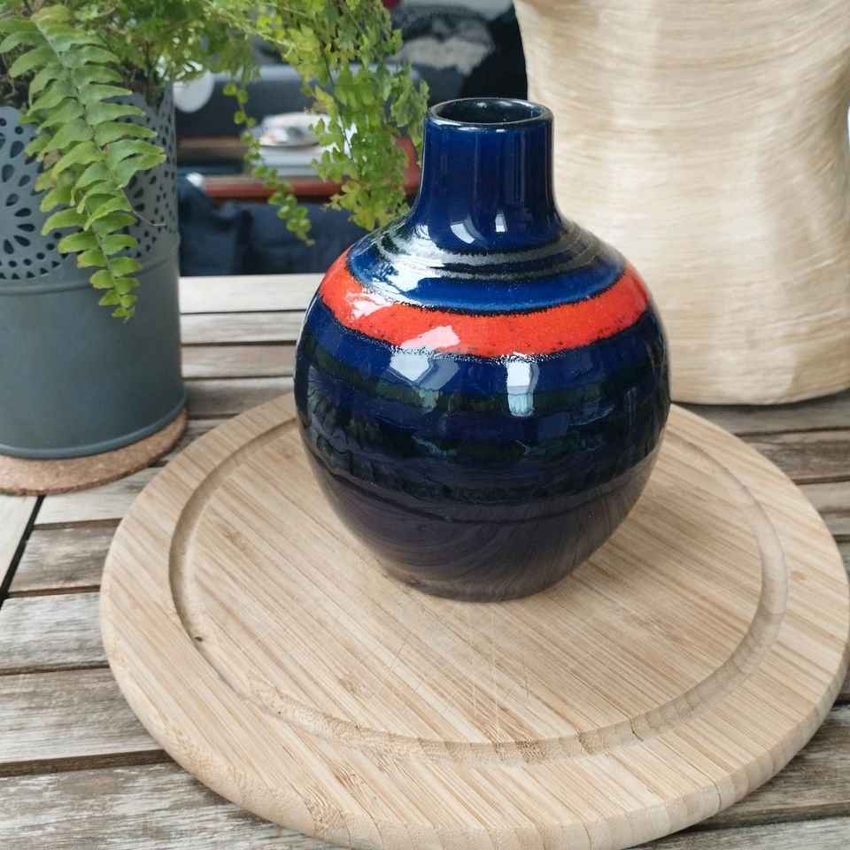 Vase 502/15 Vintage Keramik Blau Lila Simon Peter Gerz in Lüneburg