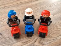 Lego Duplo 3x Motorrad mit Fahrer (1x blau und 2x rot) Niedersachsen - Salzhausen Vorschau