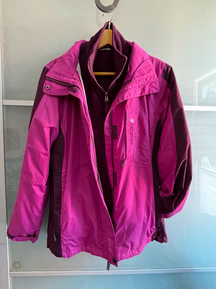 Warme Doppeljacke von Offshore, Gr. 40, magenta in Hallbergmoos