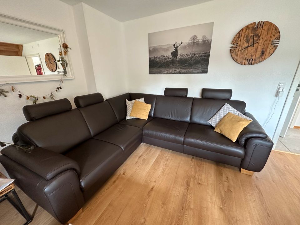 Hochwertiges Sofa / Couch Leder braun / Ecksofa / Ledersofa in Thedinghausen