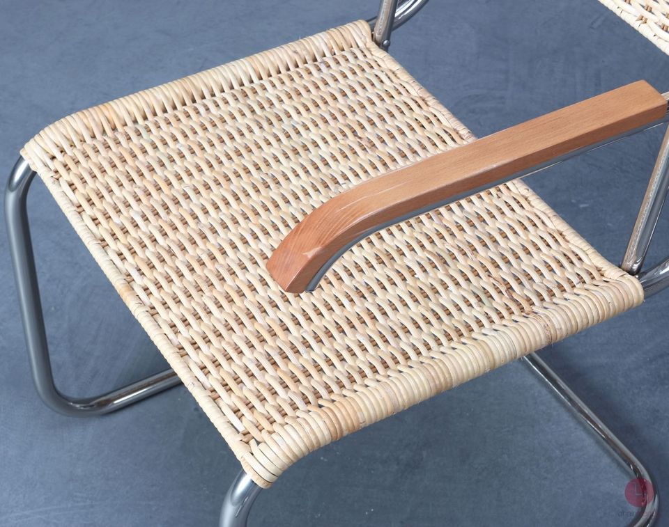 Tecta D40 Freischwinger Bauhaus Natur Rattan Geflecht 1 von 6 TOP in Würzburg