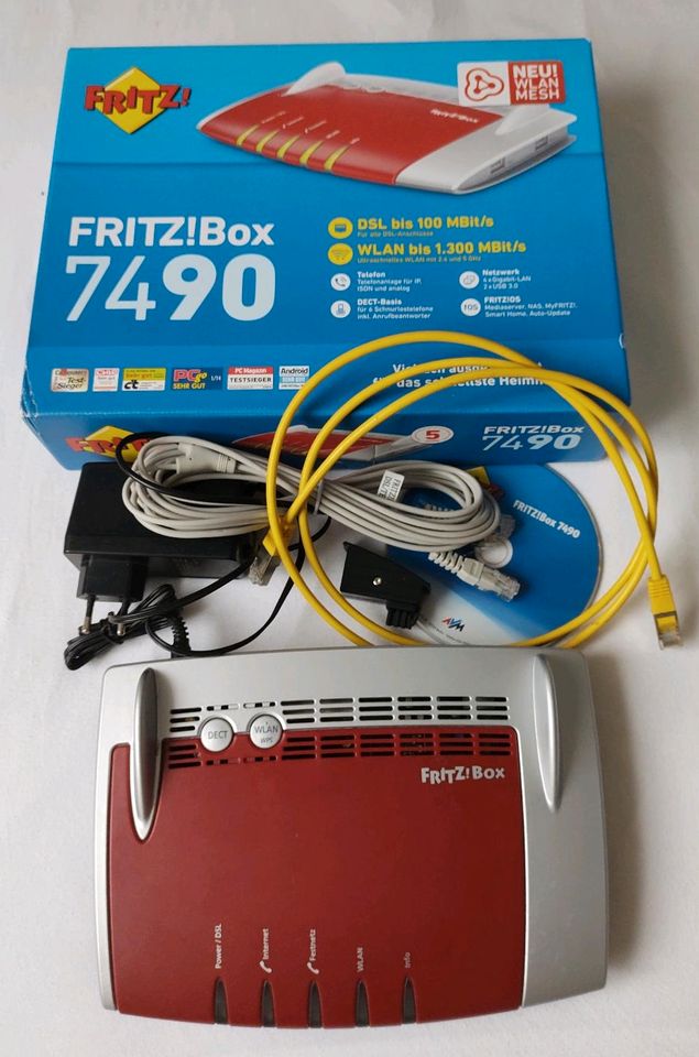 AVM Fritz Box 7490 VDSL ADSL WLAN DECT Mesh ISDN S0 4-Port LAN in Hagen