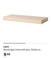 Ikea Lack Wandregal Eiche 59x26 cm NEU OVP Nordrhein-Westfalen - Herten Vorschau