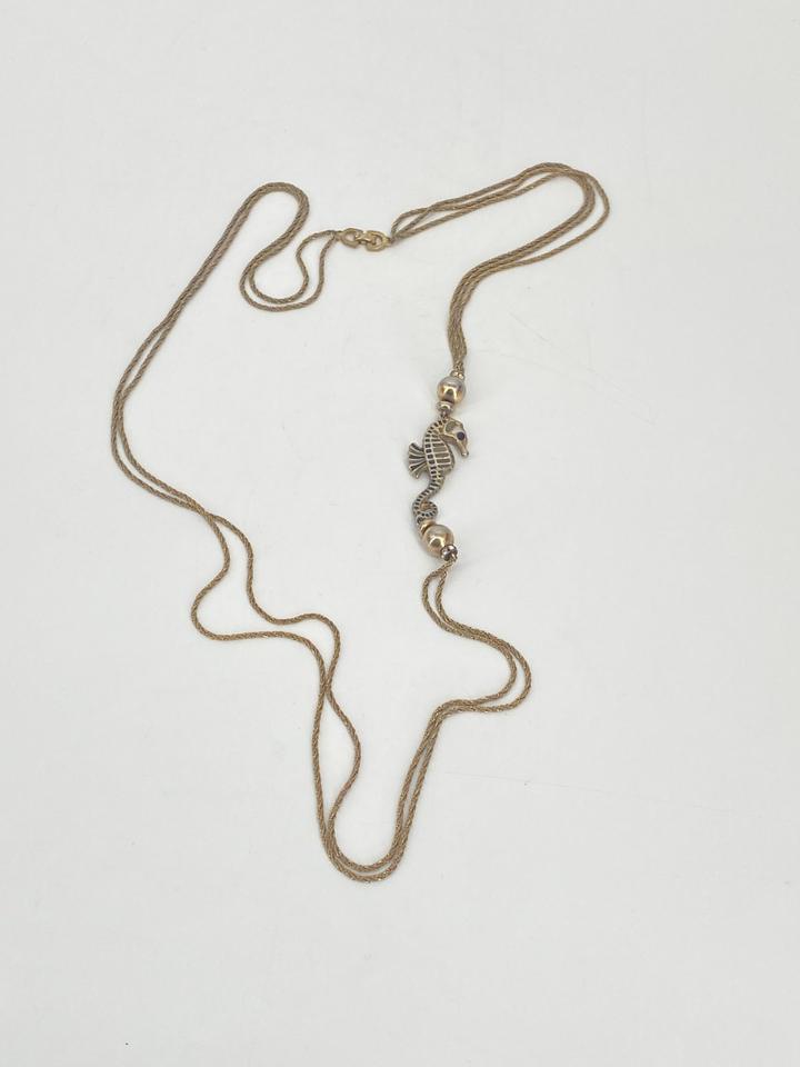 * CHRISTIAN DIOR HALSKETTE KETTE SEEPFERDCHEN VINTAGE VERGOLDET in Berlin