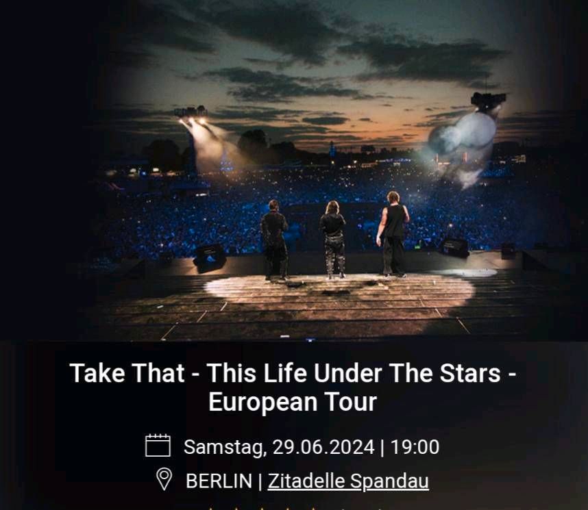 1x Ticket für TAKE THAT | Berlin 29.6. in Bönningstedt