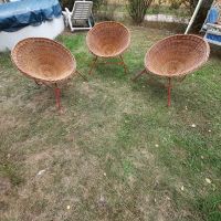 3 DDR Korbstühle Stühle Gartenstühle mit 70er Jahre Konsum HO Sachsen-Anhalt - Dessau-Roßlau Vorschau