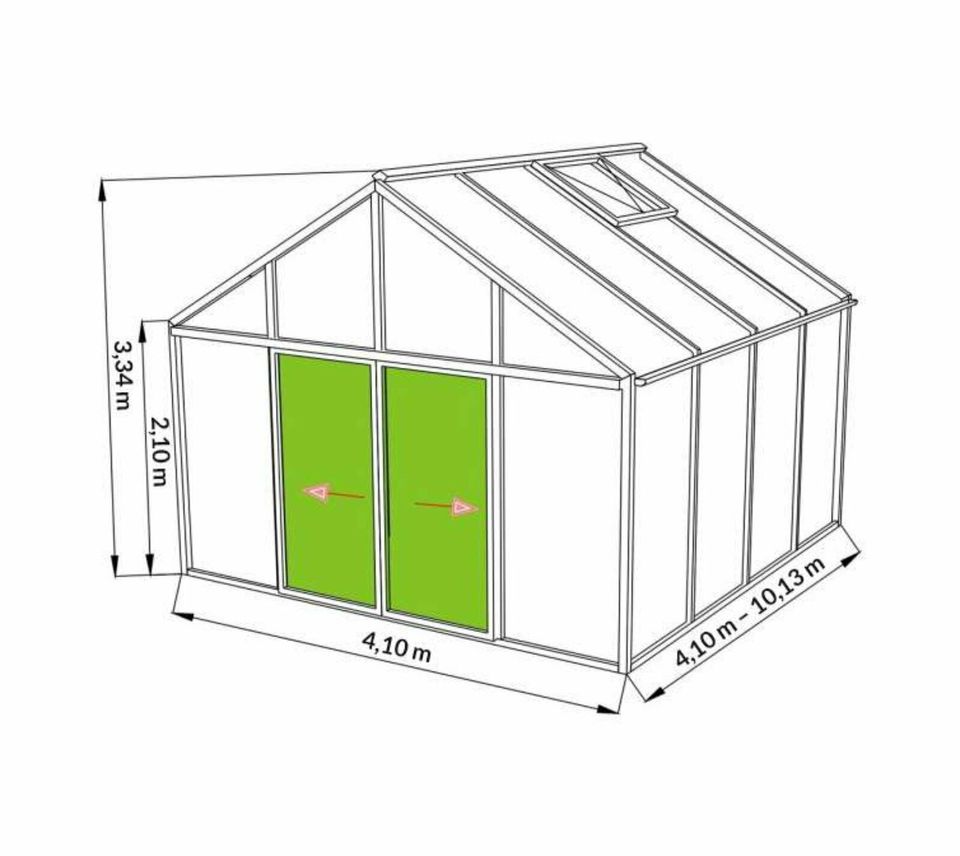 Hoklartherm Bio Varis XL Gewächshaus Treibhaus Gartenhaus in Dorfen