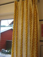 2 Vorhänge Gardinen gelb mit braunem Muster Baumwolle mit IKEA Sc Nordrhein-Westfalen - Soest Vorschau