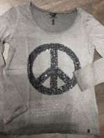 Key Largo Shirt Longsleeve grau Größe M Pailletten Peace Nordrhein-Westfalen - Wülfrath Vorschau