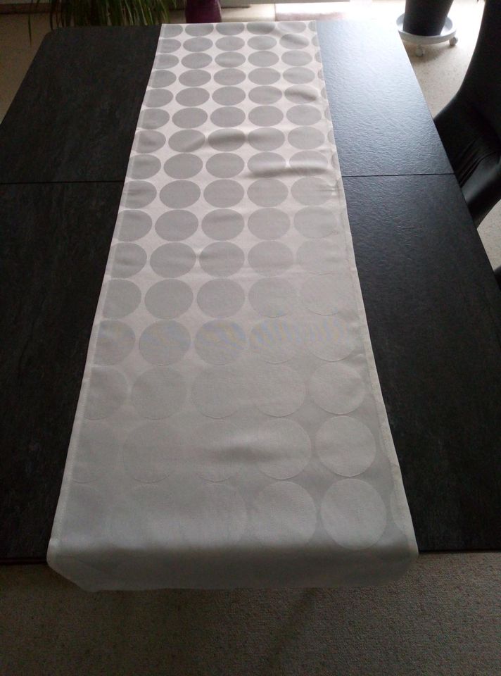 cremefarbener Tischläufer mit Punkten - 1,60 m x 40 cm in Minden