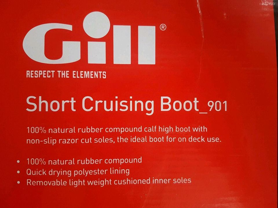 Gill ShortCruisingBoot 42 kurz Segelstiefel Gummistiefel Segeln in Markranstädt
