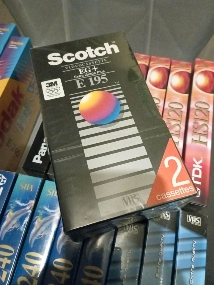 28x VHS Kassetten Videokassetten neu ovp TDK Sony BASF Kodak emte in Essen