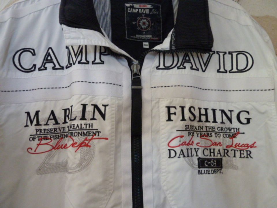 Original Camp David Marlin Fishing Jacke Weiß Gr. XXXL in Schwabach