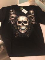 NEU Halloween Tattoo Shirt Gr. L glow in the dark totenkopf skull Stuttgart - Stuttgart-Süd Vorschau