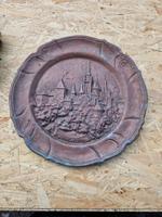 Metall Teller Gusseisen DDR VEB Burg Schloss Wandbild Vintage Sachsen - Leisnig Vorschau
