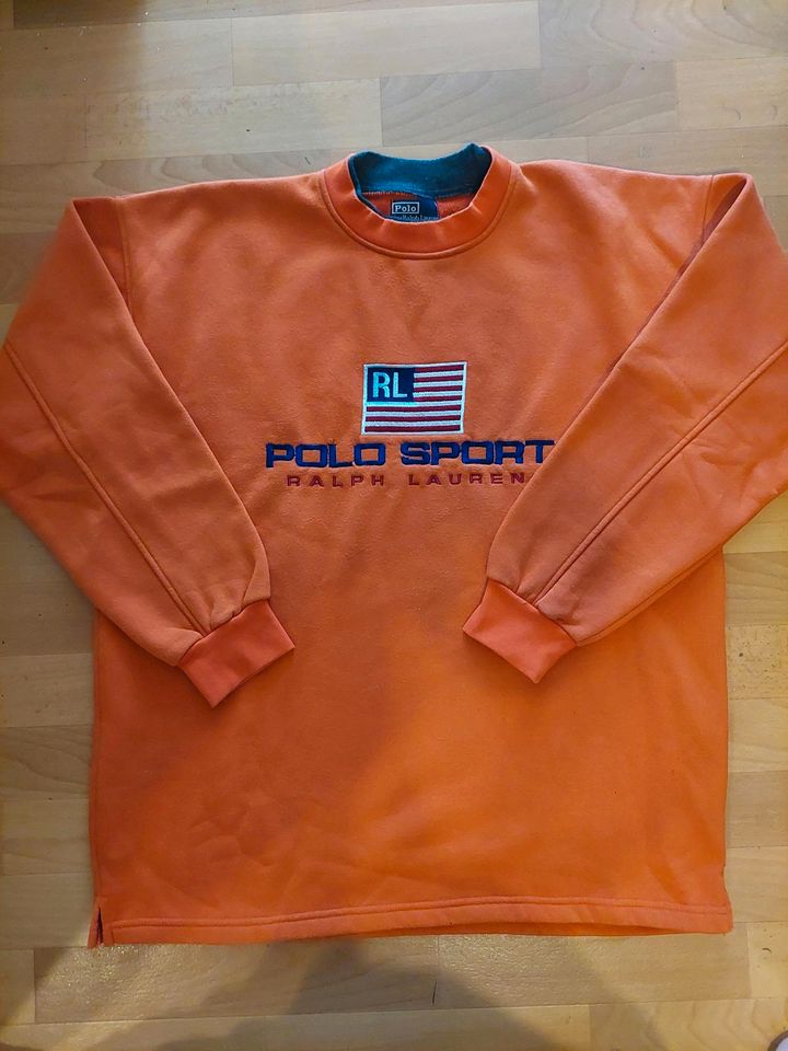 Vintage Ralph Lauren Polo Sport Sweater Pullover Orange xl y2k in Hamburg