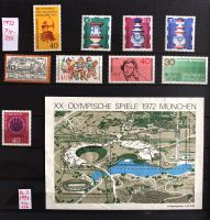 Briefmarken 1972 Postfrisch 9 Marken + 1 Block - Bundesrepublik Bayern - Wassertrüdingen Vorschau