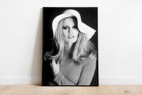 Poster Wandbild Kunstdruck Bild Brigitte Bardot Model Fashion Hut Nordrhein-Westfalen - Wegberg Vorschau