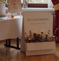 Willkommensschild „Flower Box“ Hochzeitsdeko Dekoverleih Hochzeit Niedersachsen - Aurich Vorschau