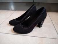 Absatzschuhe Pumps schwarz silber Graceland Strasssteine 38 Bayern - Heroldsberg Vorschau