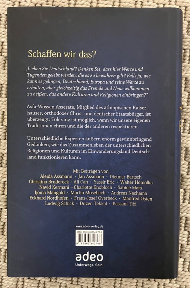 Buch "Toleranz -Schaffen wir das?" Asserate und Friese (Hg.) in Hemmingen