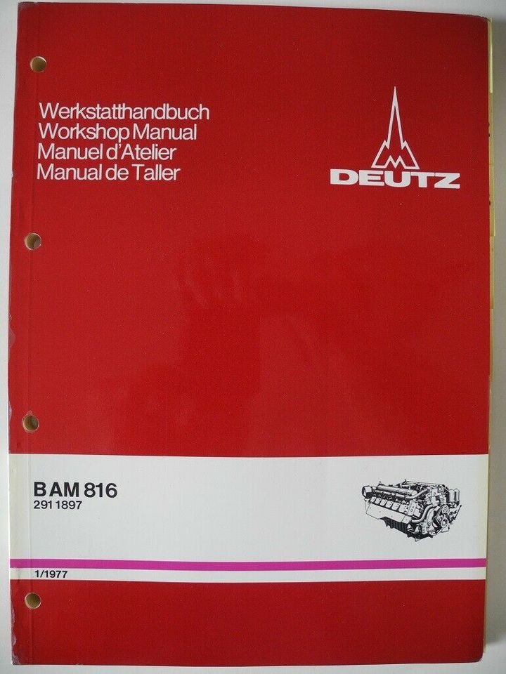 Deutz Werkstatthandbuch B/AM 816 TN 2911897 in Bergisch Gladbach