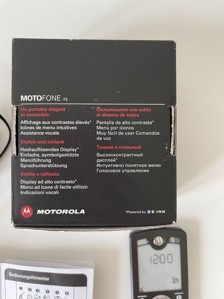 Handy Motofone Motorola mc3 41j11 schwarz in Limburgerhof