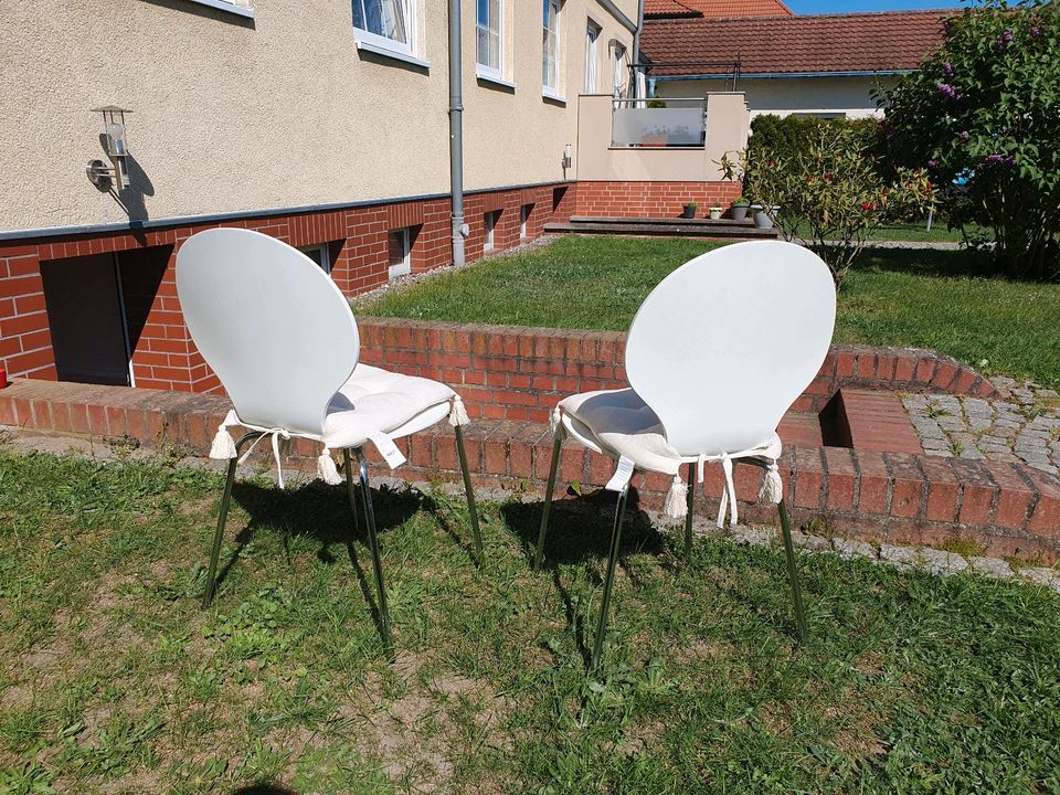 2x Stuhl Stapelstuhl "Marcus" Küchenstuhl Stühle weiß in Anklam