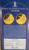 Vergoldete 2-Euro-Gedenkmünze der EU Louis Braille Thüringen - Riethnordhausen Vorschau