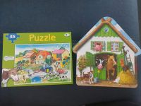 2 Puzzle Bauernhof á 35 Teile ab 4 Jahren Tiere Kuh Pferd Traktor West - Zeilsheim Vorschau