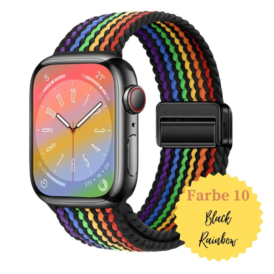 Apple Watch Ultra 9 8 7 6 5 Armband elastisch geflochten Magnet in Straelen