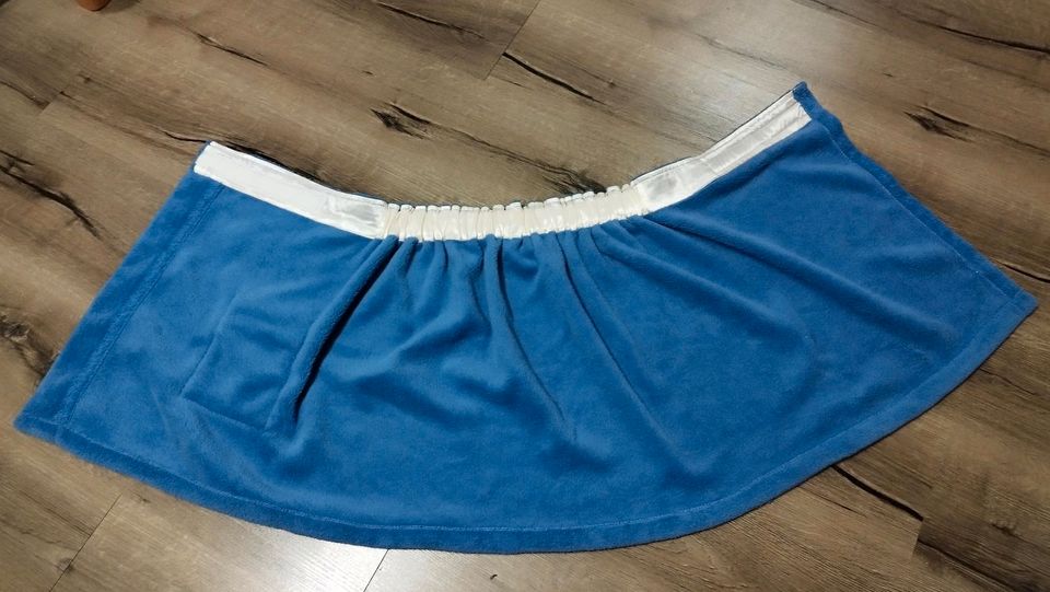 Saunakilt Saunatuch Sarong Klettverschluss blau Wellness in Eberdingen